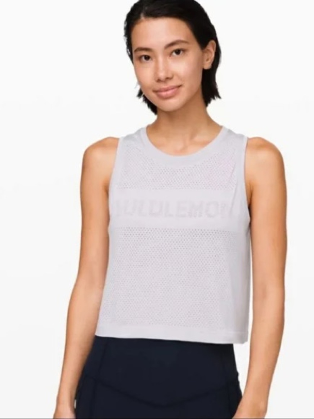 Lululemon Breeze By Muscle Crop Tank *lululemon in Silver Lilac Size 6